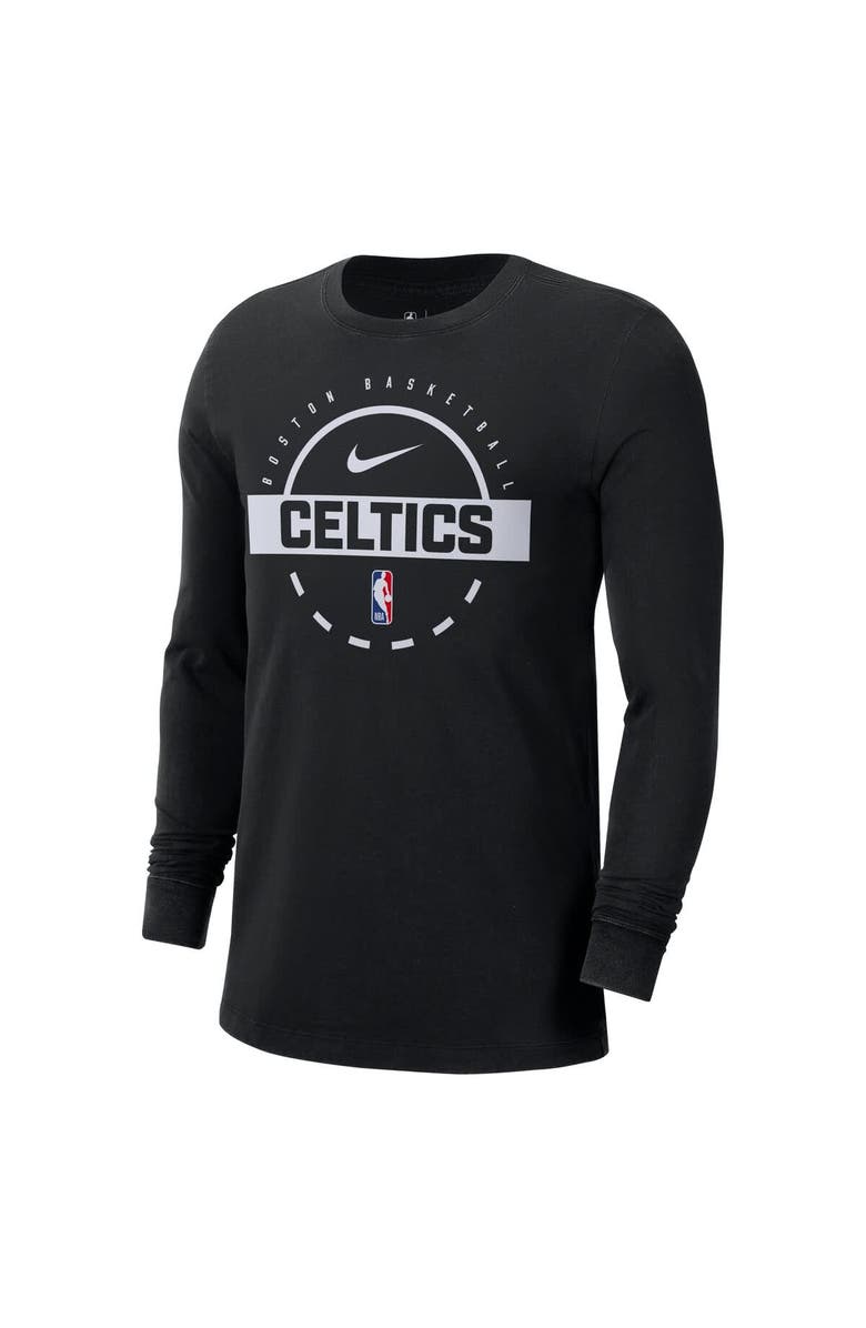 Nike Men's Nike Black Boston Celtics Authentic Long Sleeve Practice T-Shirt, Alternate, color, Black