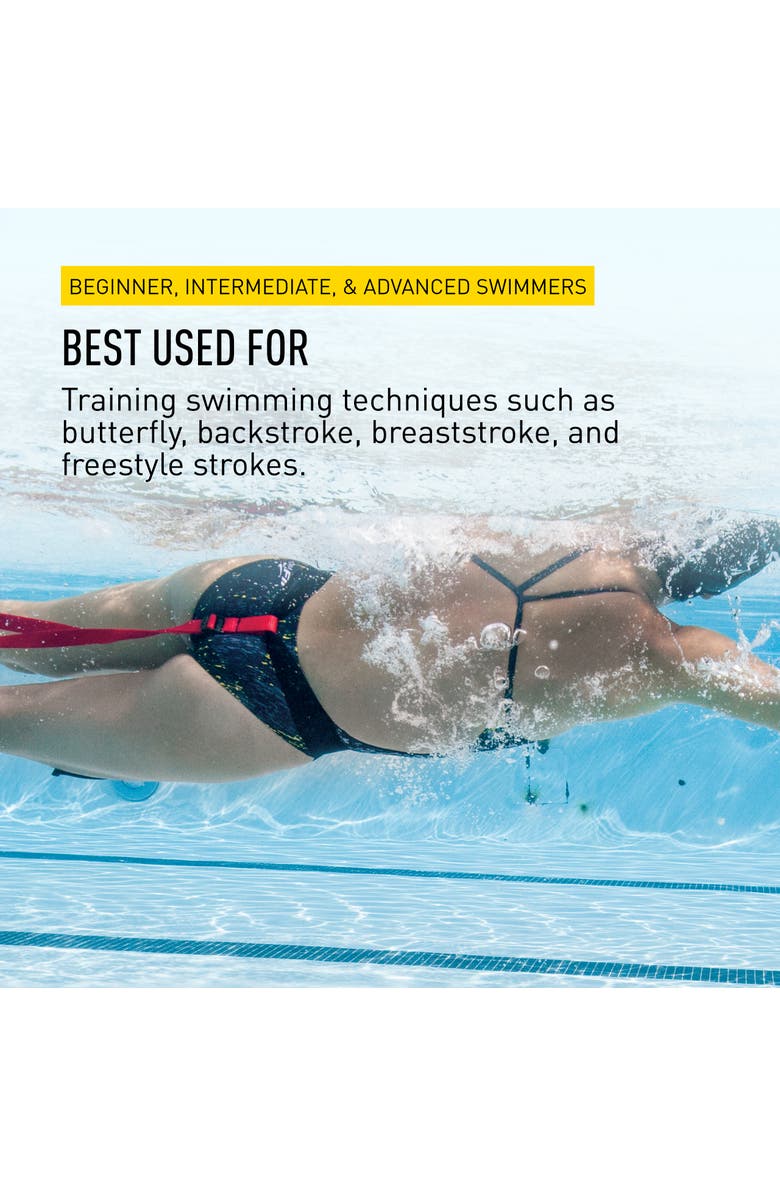 FINIS Swim Parachute for Resistance Training Builds Strength Endurance Adjustable Belt, Alternate, color, Red