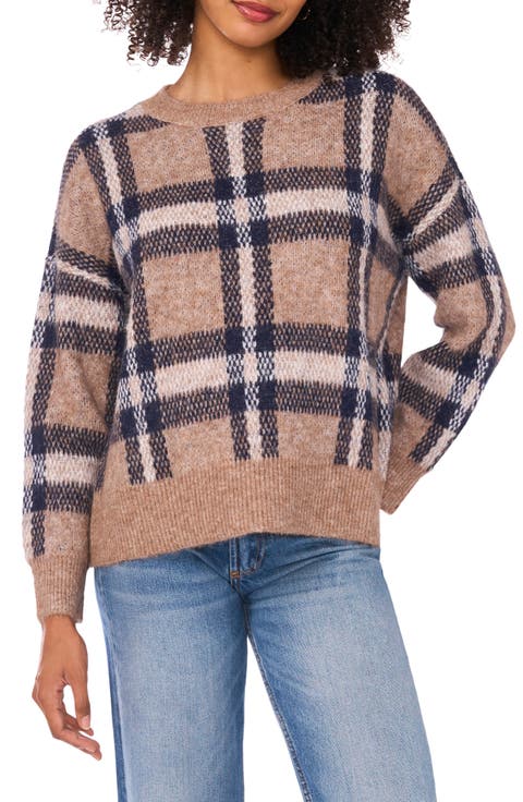 Plaid Jacquard Sweater