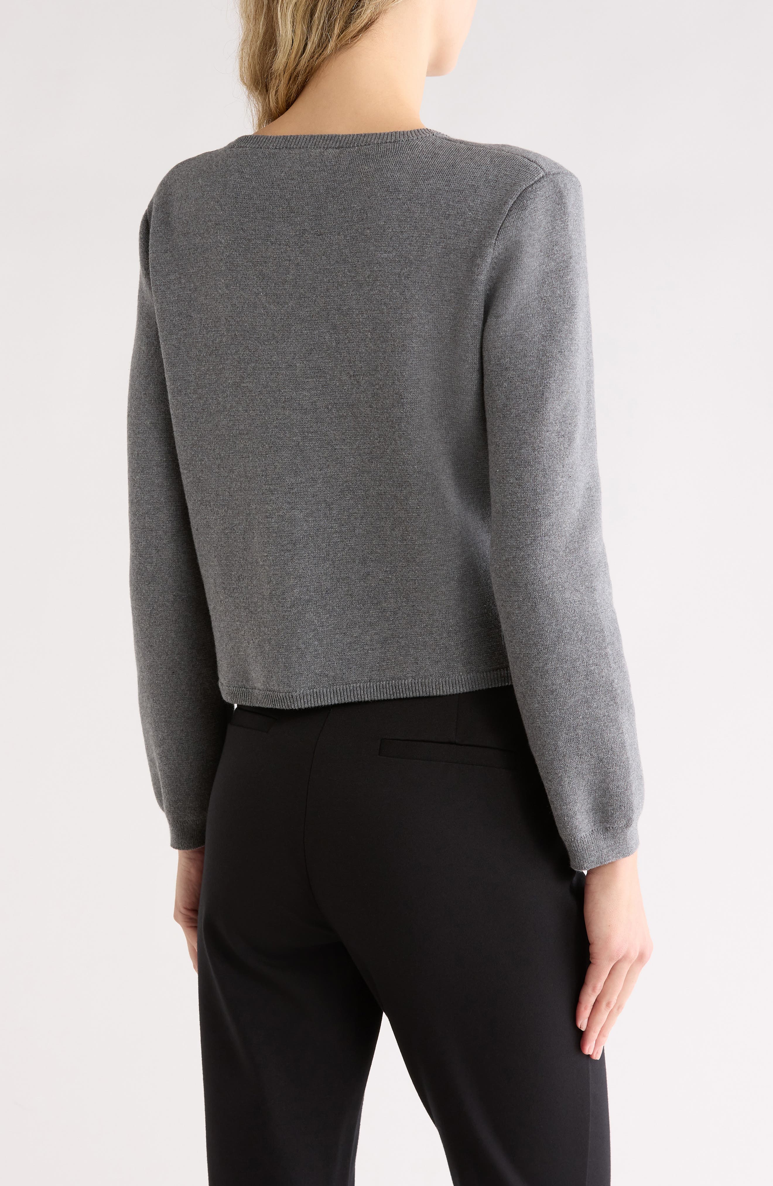 Dee Cotton Blend Crop Cardigan - image 2