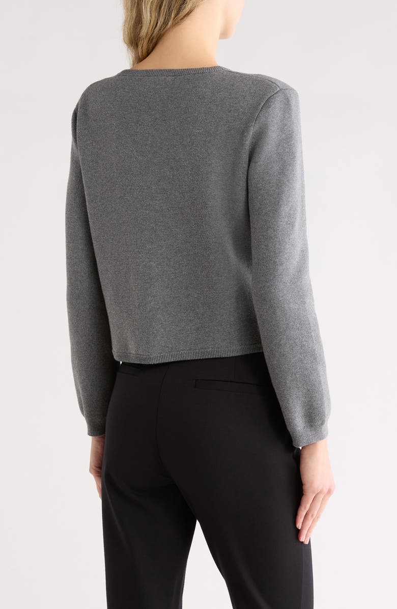 rag & bone Dee Cotton Blend Crop Cardigan, Alternate, color, Heather Grey