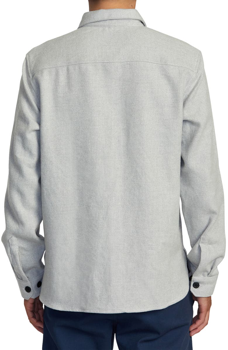 RVCA Flannel Button-Up Shirt, Alternate, color, Grey Marle