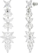 Untamed Petals Rosette Crystal Drop Earrings