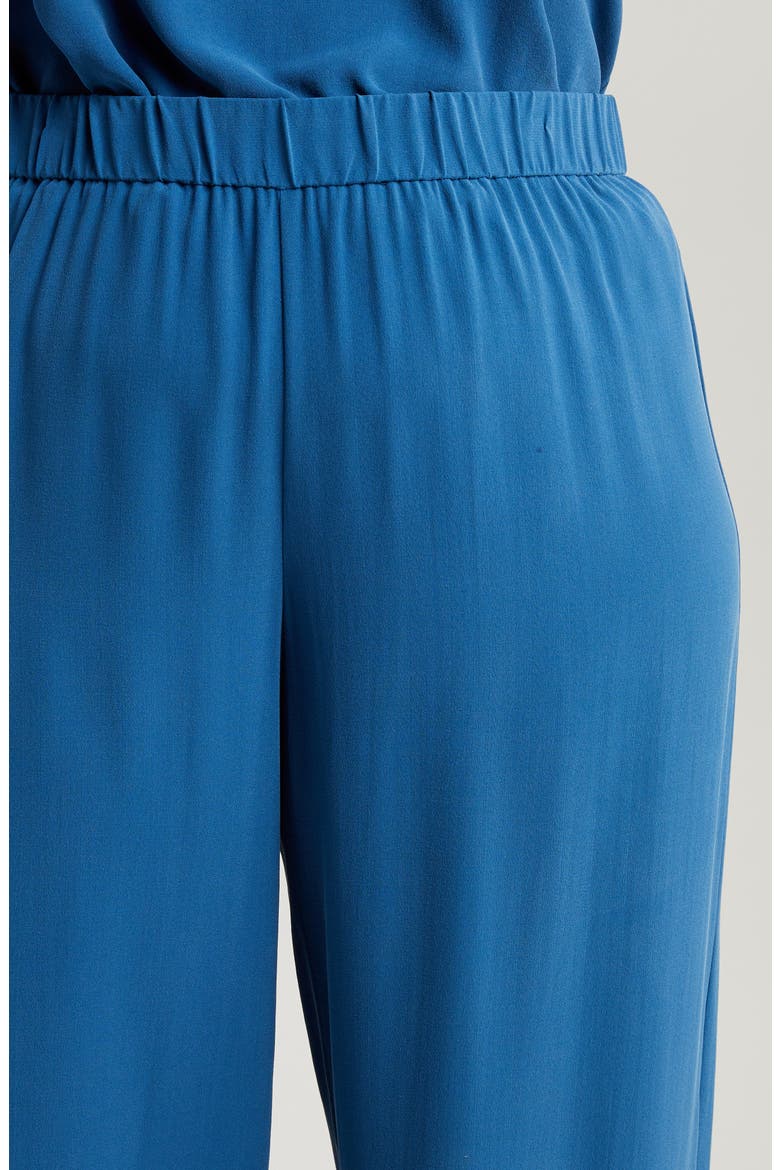 Wide Leg Slit Hem Ankle Pants, Alternate, color, ATLANTIS