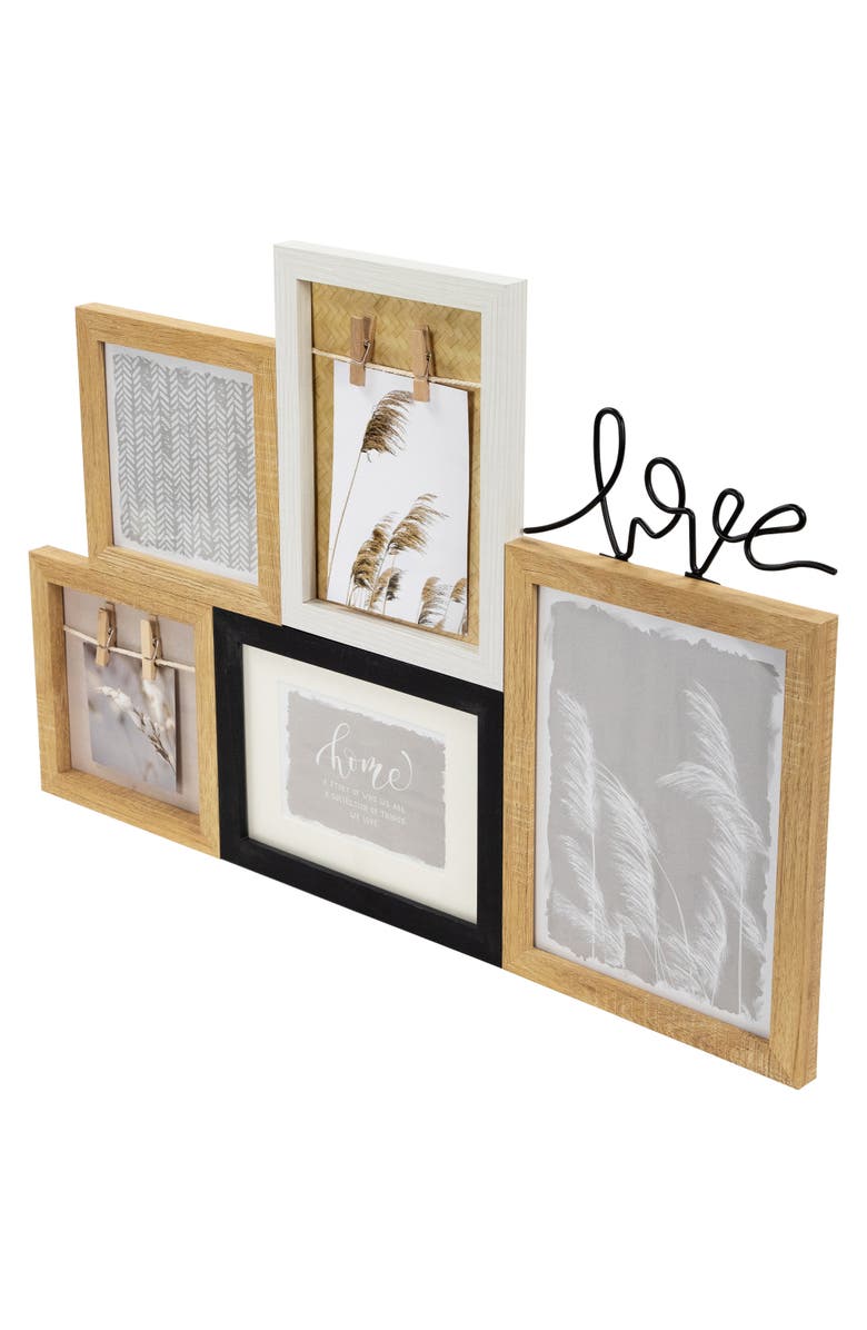 Northlight Wooden "Love" Wall Collage Photo Frame - 20.75" - Beige and Black, Alternate, color, Beige