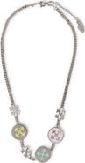 OFF WHITE Women's Silver Arrow Button Necklace
