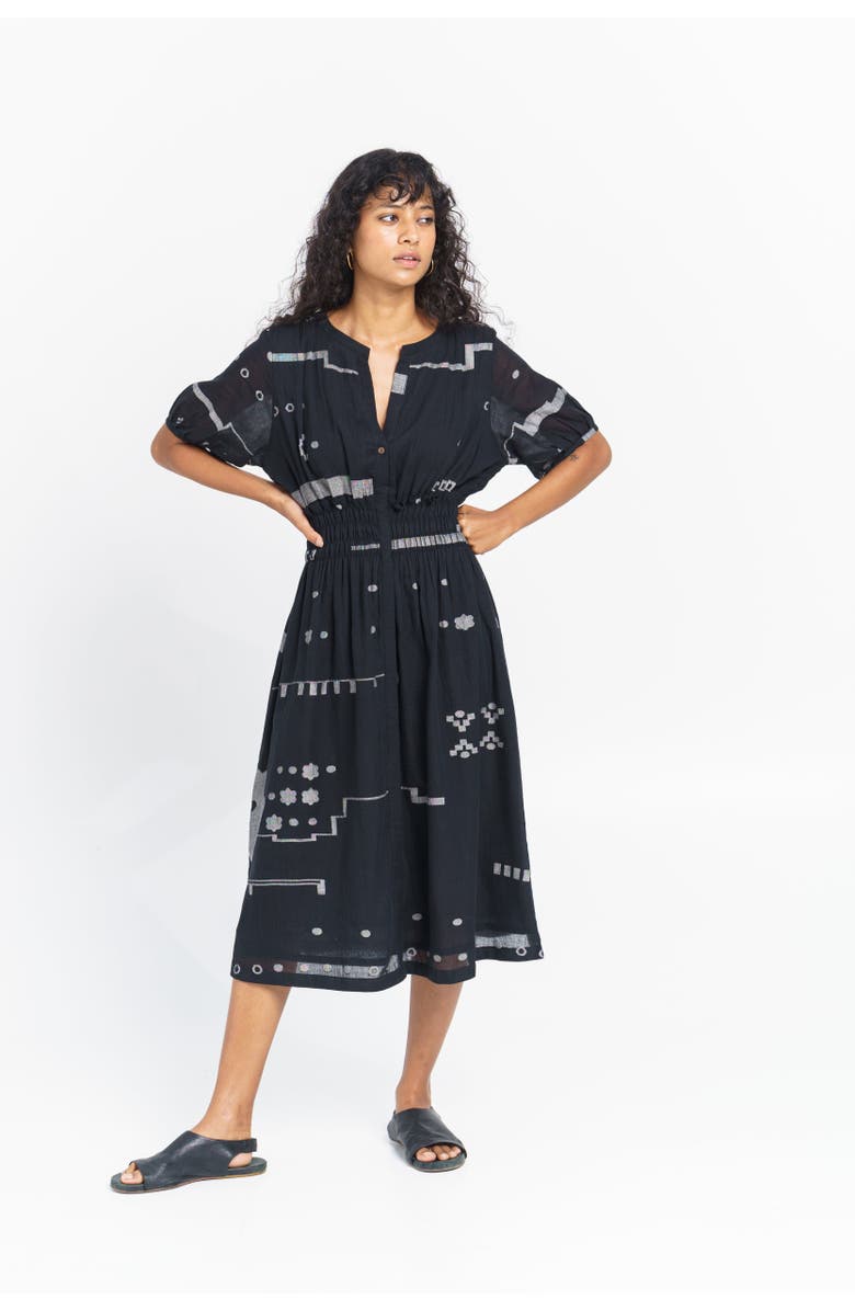 World of Crow Elasticated Waist Midi Dress, Alternate, color, 