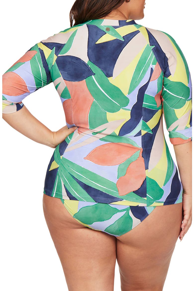 Lav Seraut Sunsafe Zip Front Rashguard, Alternate, color, MULTI