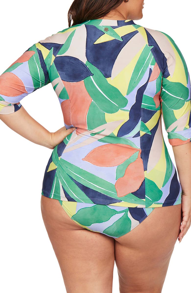 Artesands Lav Seraut Sunsafe Zip Front Rashguard, Alternate, color,