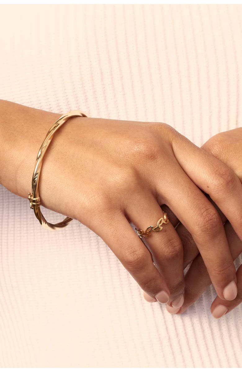 Oradina 14K Gold Goddess Bangle, Alternate, color, Yellow Gold