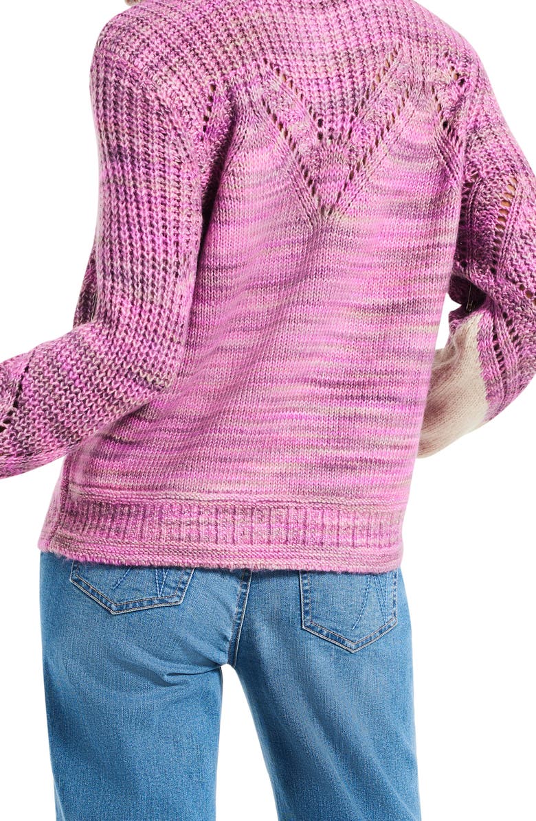 NIC+ZOE Winter Warmth Cotton Blend Sweater, Alternate, color, Pink Multi