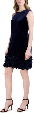 Donna Ricco Ruffle Hem Sleeveless Dress