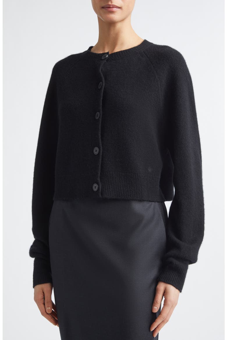 Heike Crop Cardigan, Alternate, color, BLACK