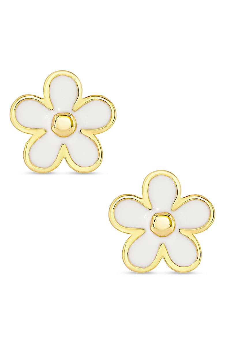 Lily Nily Flower Stud Earrings, Main, color, Gold