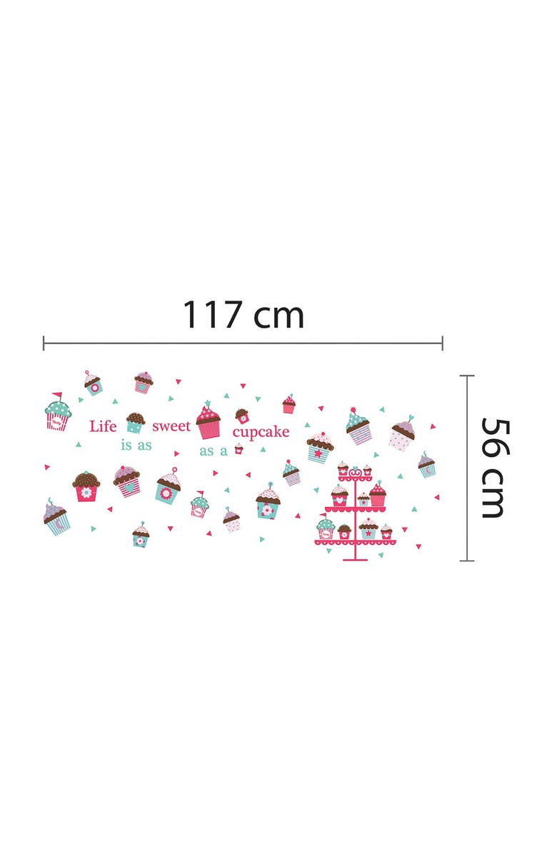 WALPLUS Life is a Cupcake Wall Sticker, Alternate, color, 