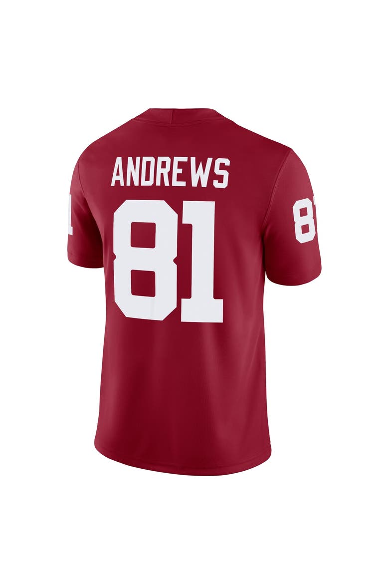 Men's Jordan Brand Mark Andrews Crimson Oklahoma Sooners Alumni Player Game Jersey, Alternate, color, Crimson