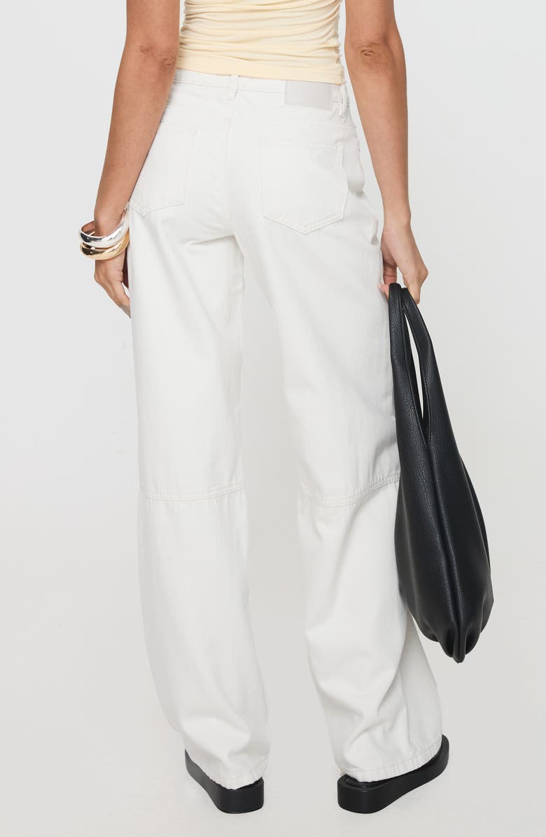 Princess Polly Lando Low Rise Straight Leg Jeans, Alternate, color, White