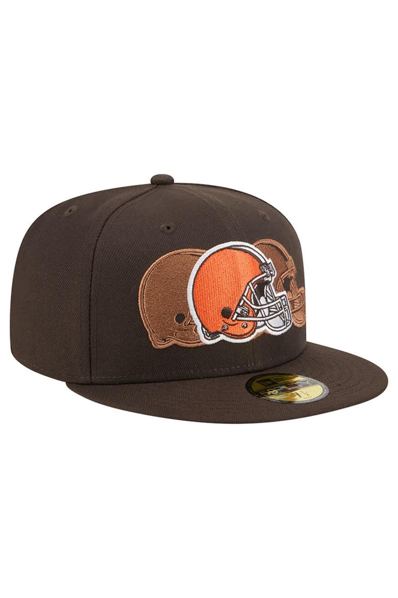 Men's New Era Brown Cleveland Browns Tri-Hit 59FIFTY Fitted Hat, Alternate, color, Brown