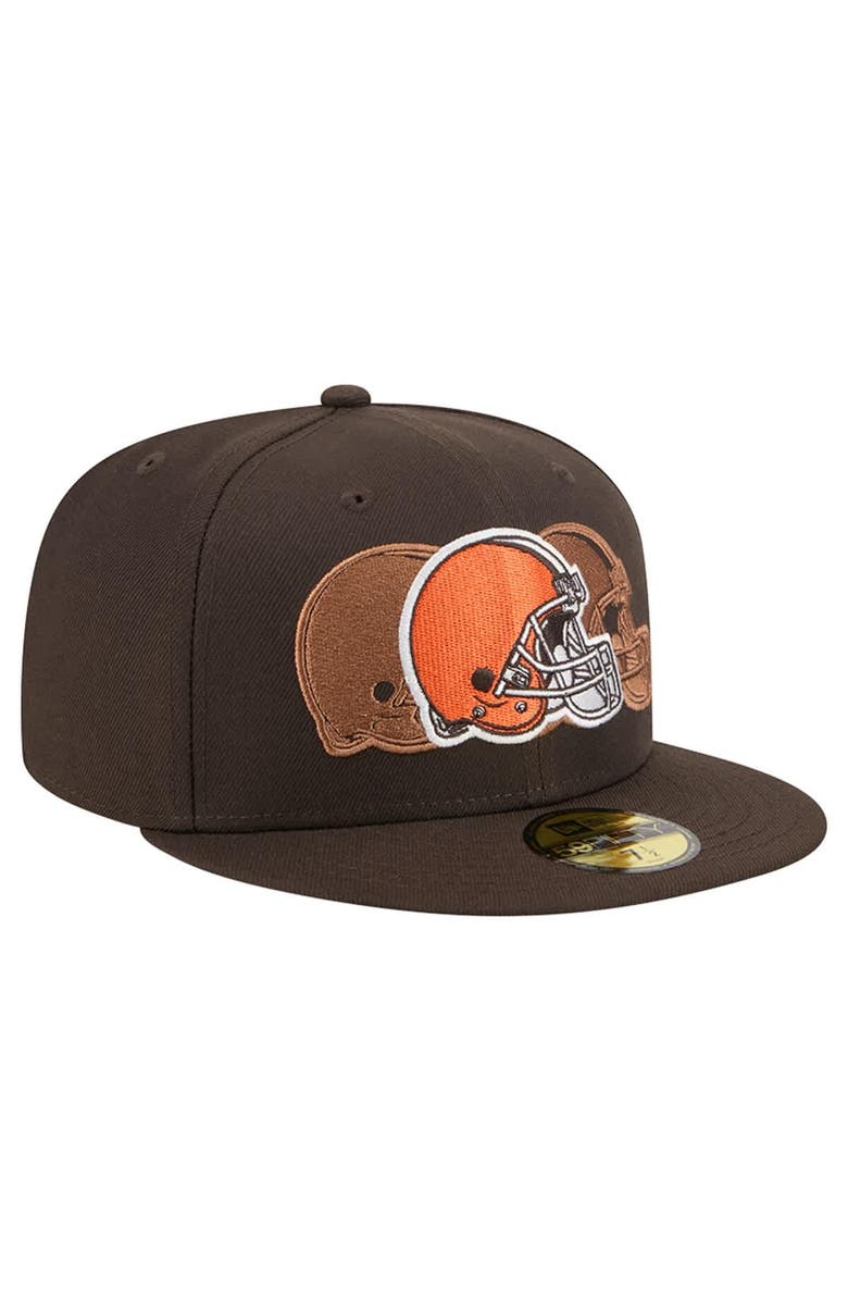 New Era Men's New Era Brown Cleveland Browns Tri-Hit 59FIFTY Fitted Hat, Alternate, color, Brown