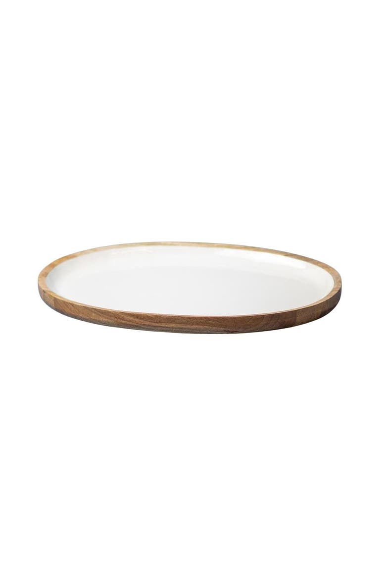 Madras Oval Platter, Main, color, White
