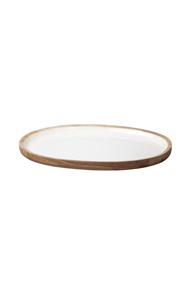 Be Home Madras Oval Platter, Main, color, White