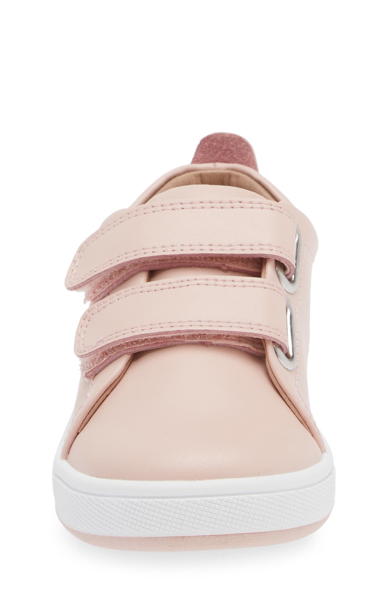 Kids' Leather Sneaker, Alternate, color, POWDER PINK