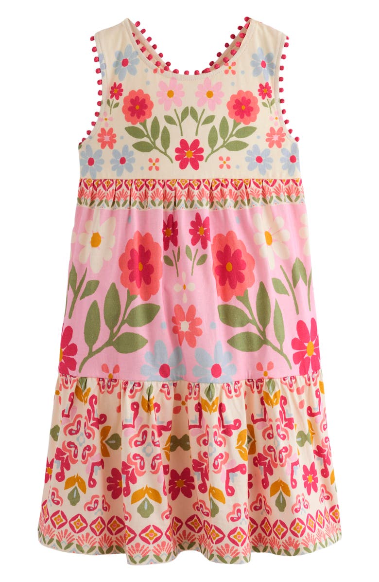 Mini Boden Kids' Jersey Crossback Sundress, Main, color, Hotchpotch Floral