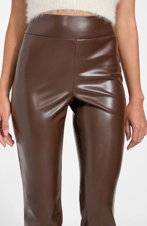 Guess Prescilla Faux Leather Leggings In Brown