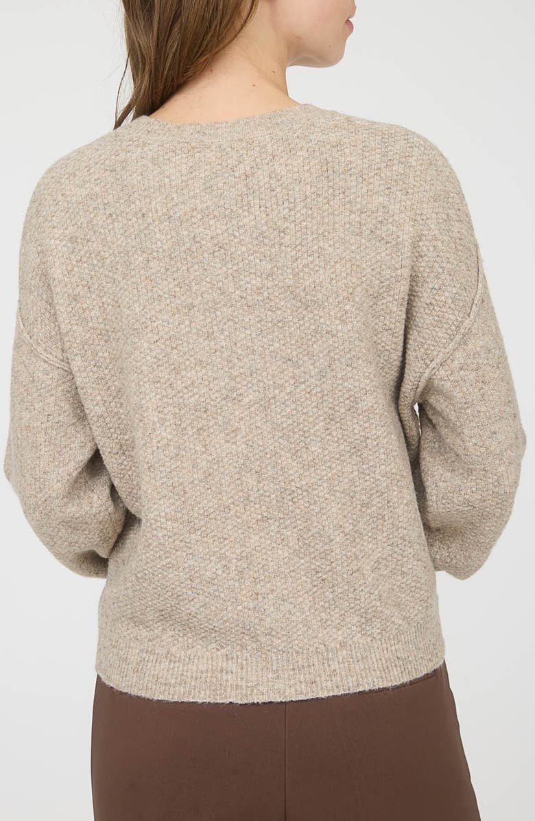 Blu Pepper Crewneck Button Down Cardigan, Alternate, color, Khaki