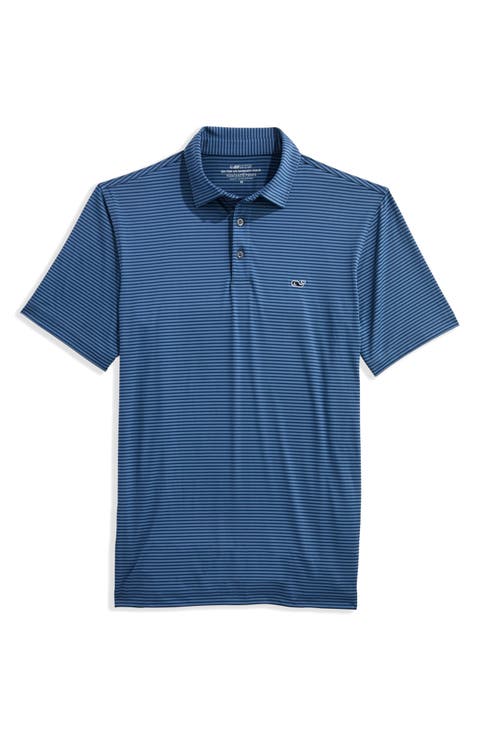 Stripe Sankaty Short Sleeve Performance Polo