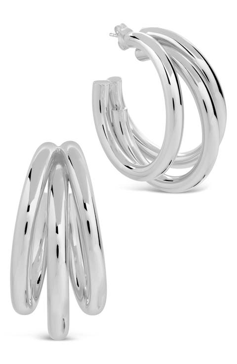 Michaela Triple Hoop Earrings