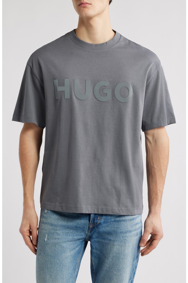 Logo Cotton Graphic T-Shirt, Main, color, OPEN GREY