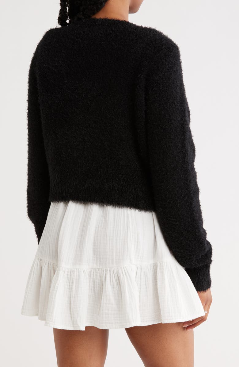 Abound Bow Front Cardigan, Alternate, color, Black