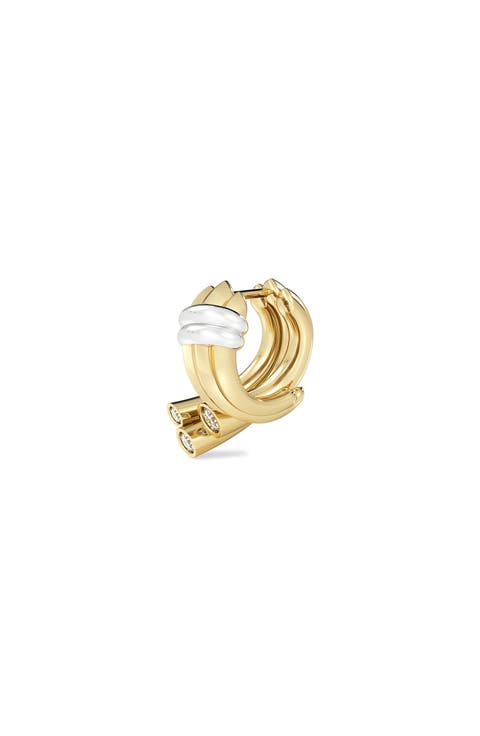 Oera Sheaf Huggie Hoop Earrings