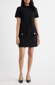 Eliza J Stretch Mock Neck Dress