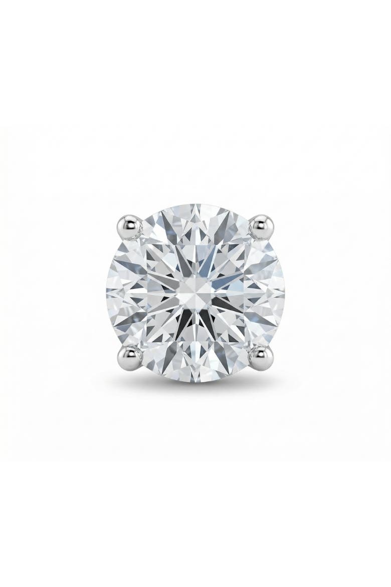 1/2 - 2 Ct Single Diamond Stud in 14k Gold One Earring Lab Grown, Main, color, White Gold - 2Ct