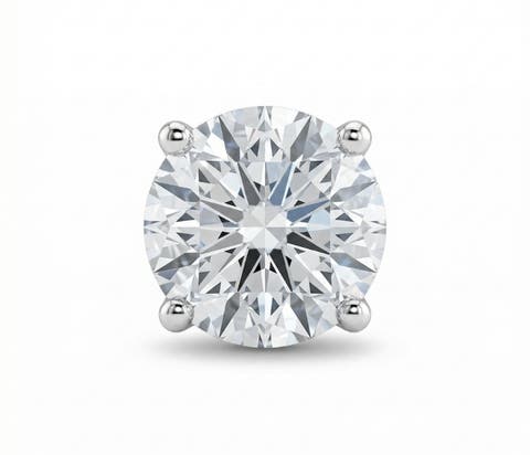 1/2 - 2 Ct Single Diamond Stud in 14k Gold One Earring Lab Grown