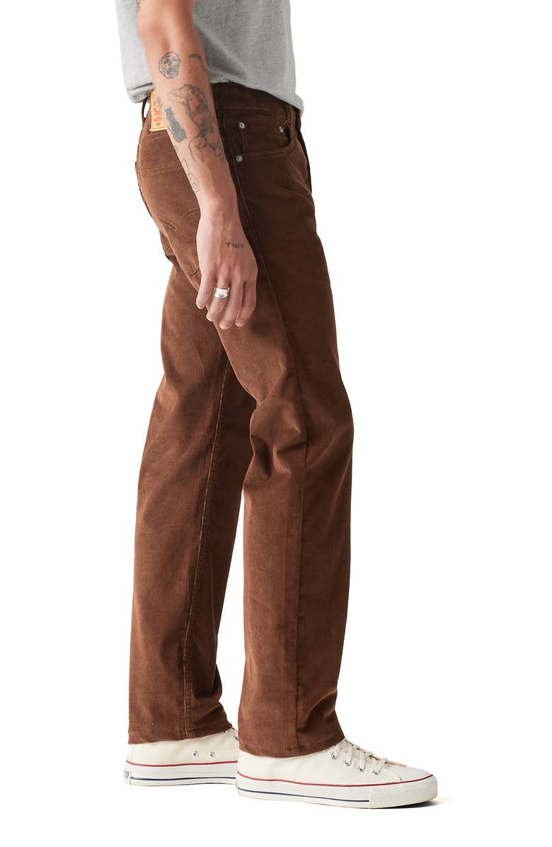 Levi's<sup>®</sup> 505<sup>™</sup> Regular Straight Corduroy Pants, Alternate, color, Teak