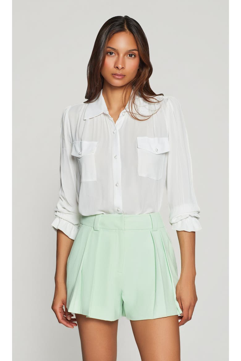 Priya Georgette Shirt, Main, color, white