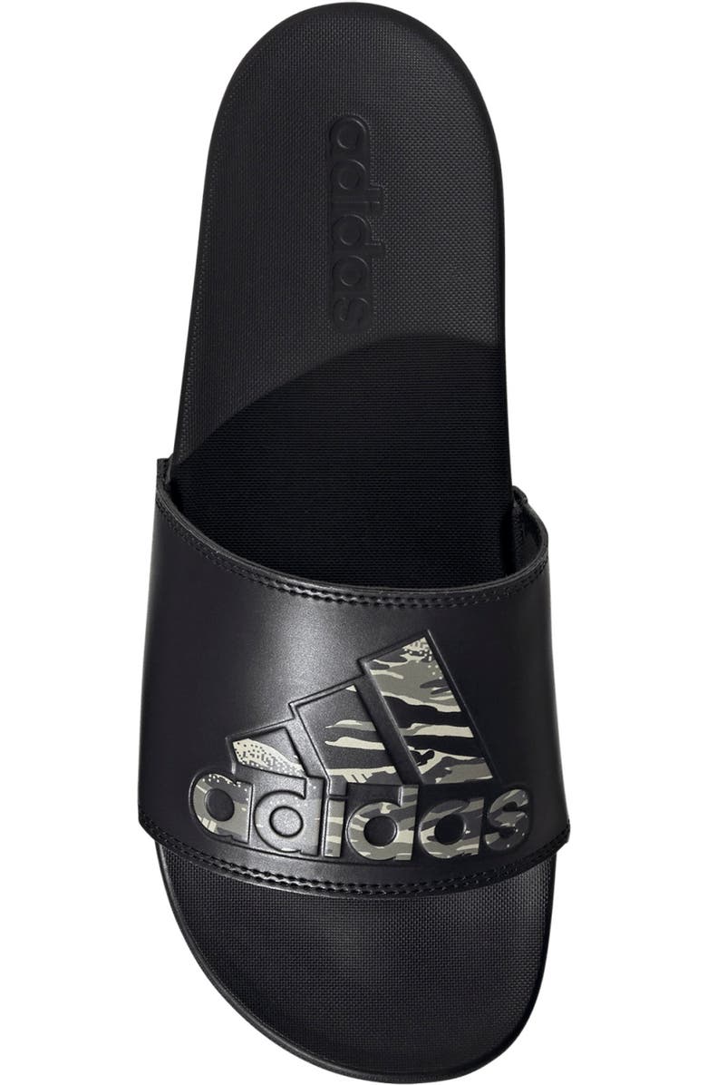 adidas Adilette Comfort Slide Sandal, Alternate, color, Black/ Silver Pebble/ Black