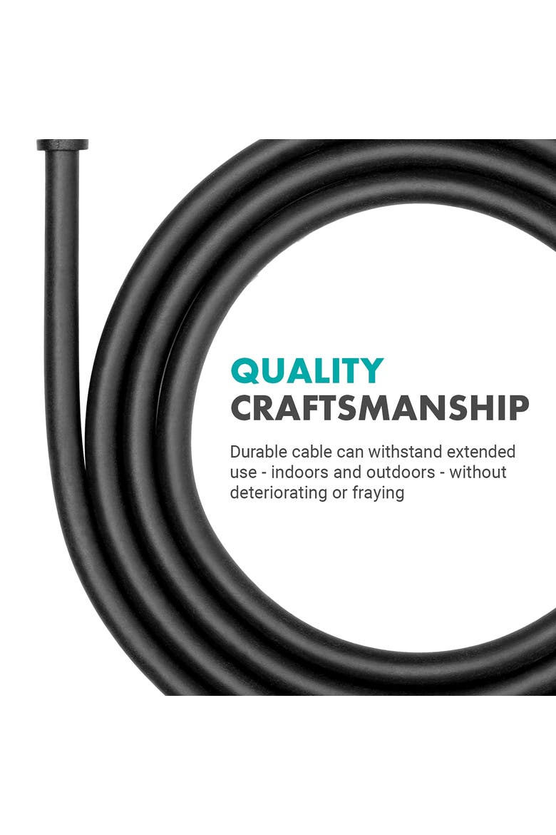 WGA-1 6.35mm Guitar Cord to 3.5mm Extension TRS Male to Male Audio Cable, Alternate, color, Black
