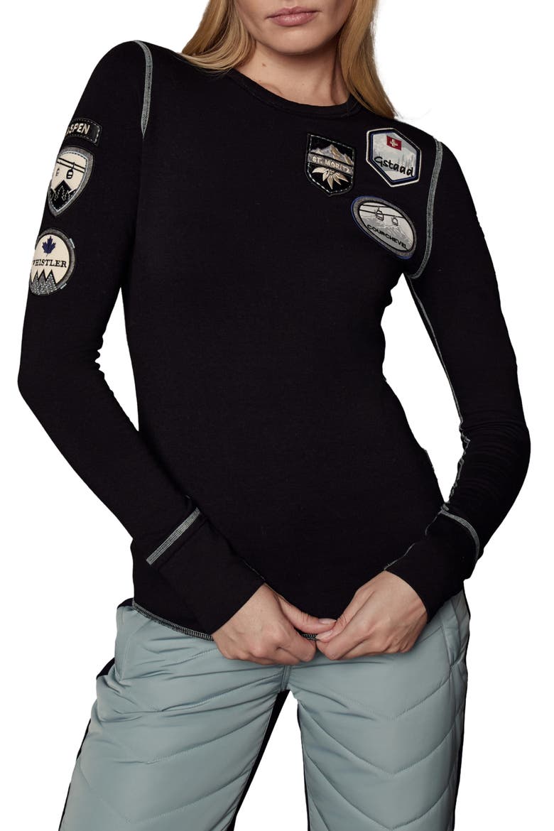 Jet Setter Long Sleeve T-Shirt, Main, color, BLACK/ SILVER BLUE