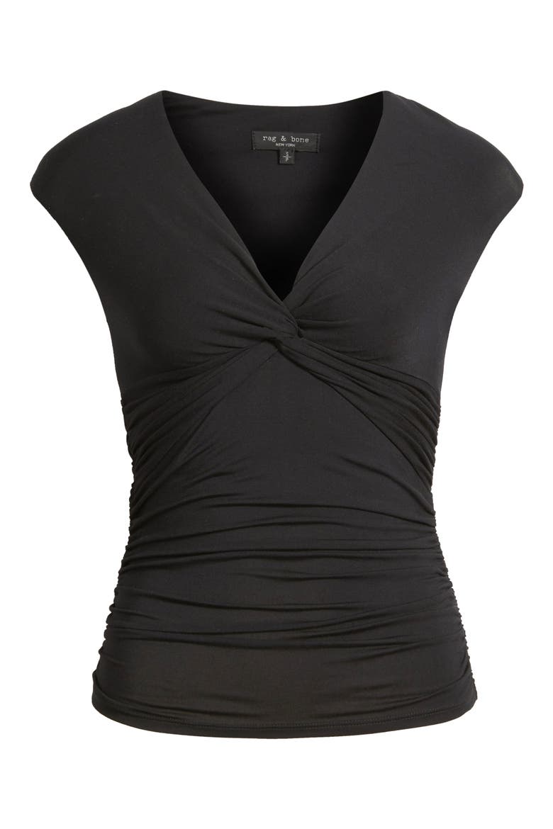 Luca Twist Front Top, Alternate, color, BLACK