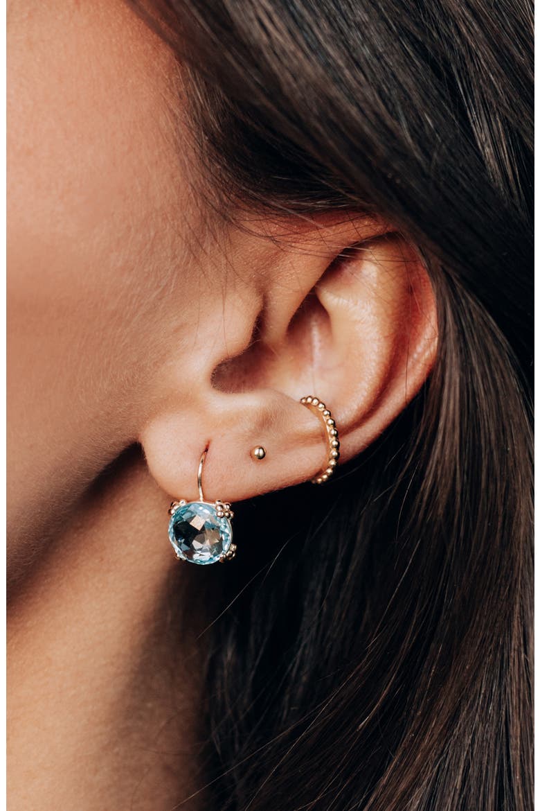 Dew Drop Blue Topaz Earrings, Alternate, color, BLUE
