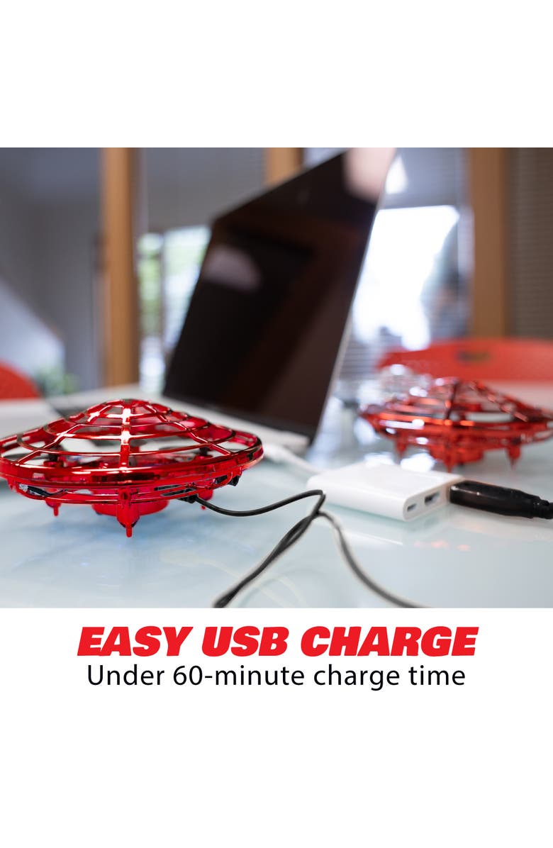 Force1 Scoot Hand Operated Drone -  Red, Alternate, color, Red