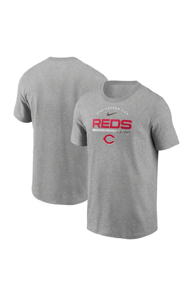 Nike Men's Nike Heather Gray Cincinnati Reds Team Engineered Performance T-Shirt, Main, color, 