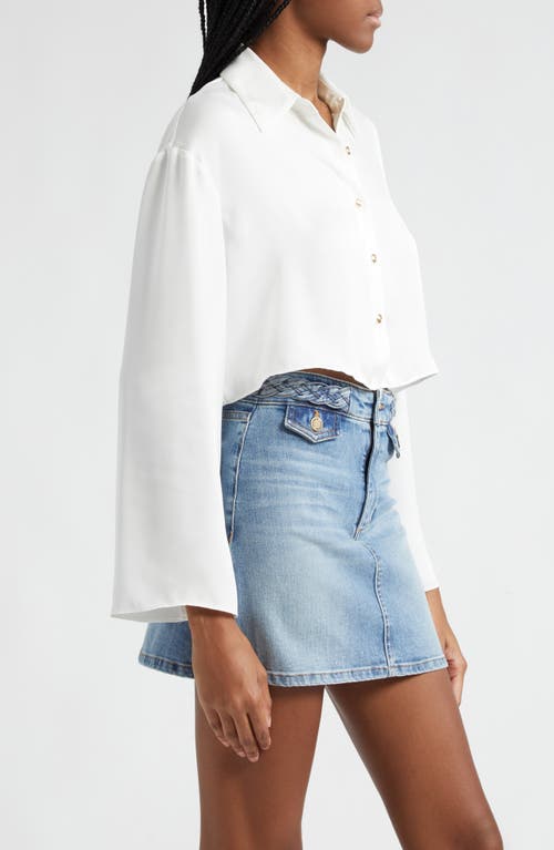 RAMY BROOK RAMY BROOK SKYLA CROP BUTTON-UP SHIRT