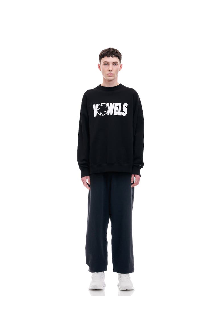 Icon Spell Out Crewneck, Alternate, color, Black
