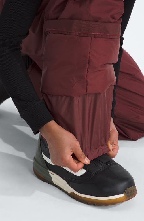 The North Face Kids' Freedom Waterproof Insulated Snow Pants In Burgundy