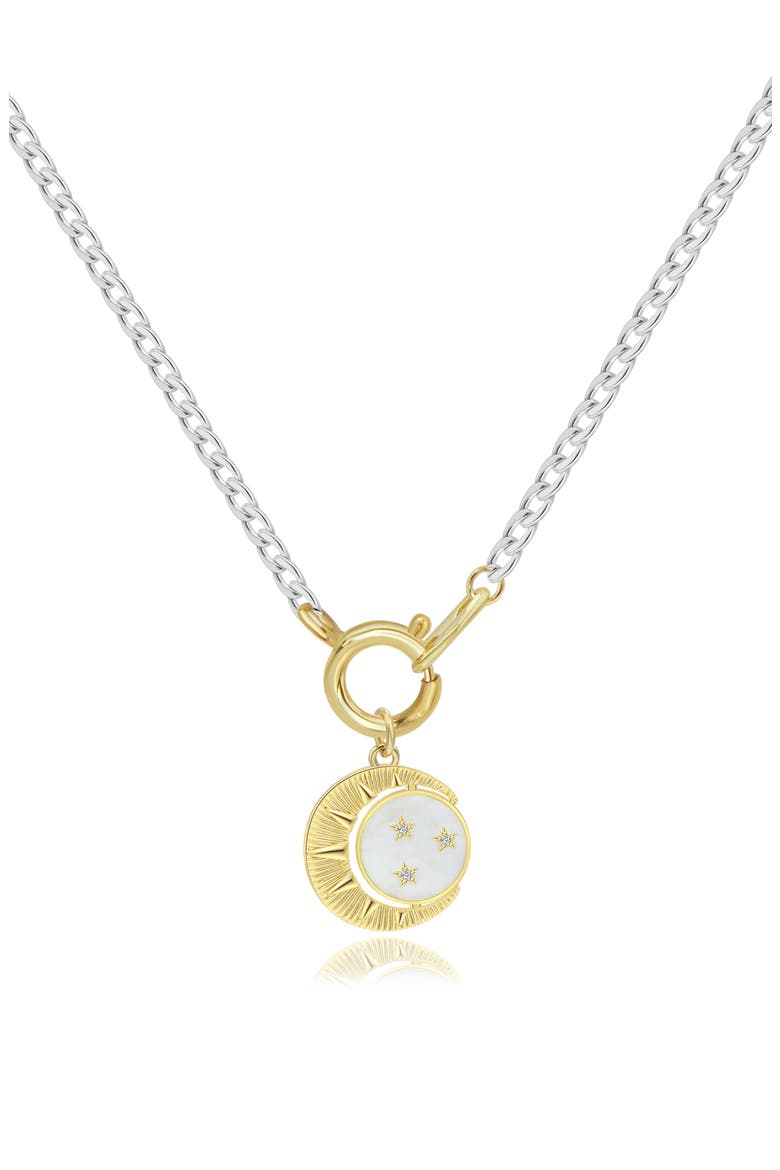 Stella Luna Pendant Necklace, Main, color, GOLD / SILVER